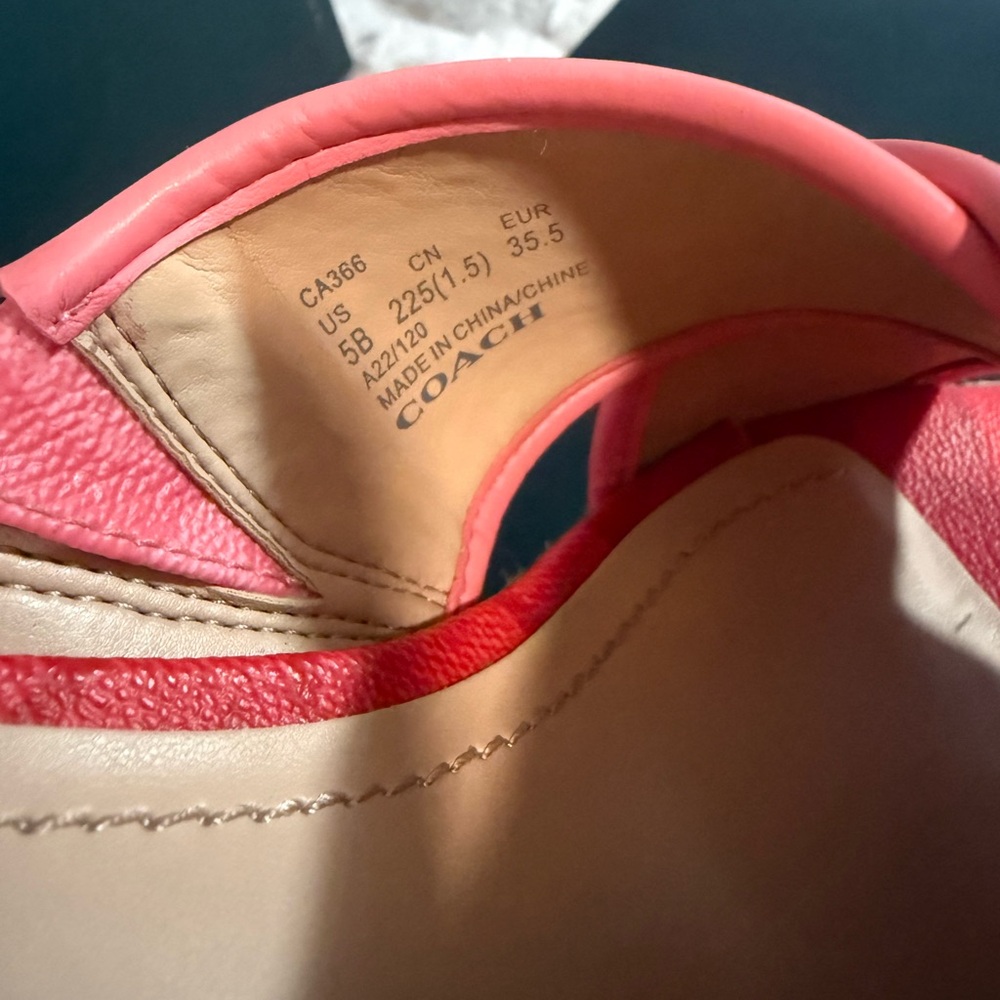 Coach Women's Pink Espadrille Wedge Sandals - Picture 4 of 9